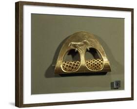 Gold Axe Decorated with Lattice Motif and with Relief Depicting Ram-null-Framed Giclee Print