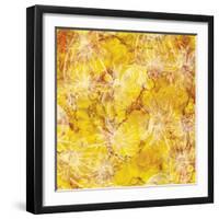 Gold Background with White Floral-Bee Sturgis-Framed Art Print