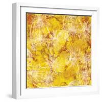 Gold Background with White Floral-Bee Sturgis-Framed Art Print