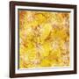 Gold Background with White Floral-Bee Sturgis-Framed Art Print