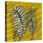 Gold Batik Botanical II-Andrea Davis-Stretched Canvas