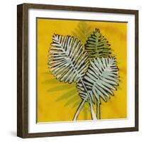 Gold Batik Botanical III-Andrea Davis-Framed Art Print