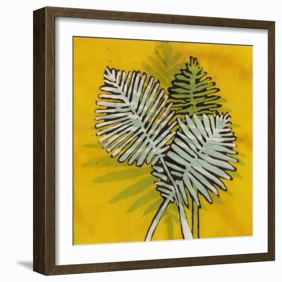 Gold Batik Botanical III-Andrea Davis-Framed Art Print