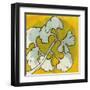 Gold Batik Botanical IV-Andrea Davis-Framed Art Print