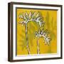 Gold Batik Botanical V-Andrea Davis-Framed Art Print