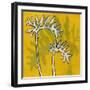 Gold Batik Botanical V-Andrea Davis-Framed Art Print