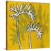 Gold Batik Botanical V-Andrea Davis-Stretched Canvas