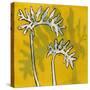 Gold Batik Botanical V-Andrea Davis-Stretched Canvas