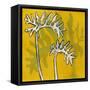 Gold Batik Botanical V-Andrea Davis-Framed Stretched Canvas