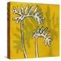Gold Batik Botanical V-Andrea Davis-Stretched Canvas