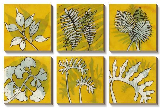 Gold Batik Botanical-Andrea Davis-Stretched Canvas
