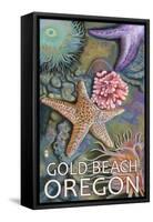 Gold Beach, Oregon Tidepools, c.2009-Lantern Press-Framed Stretched Canvas