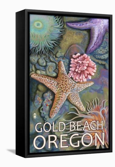 Gold Beach, Oregon Tidepools, c.2009-Lantern Press-Framed Stretched Canvas