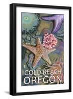 Gold Beach, Oregon Tidepools, c.2009-Lantern Press-Framed Art Print