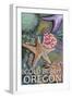 Gold Beach, Oregon Tidepools, c.2009-Lantern Press-Framed Art Print
