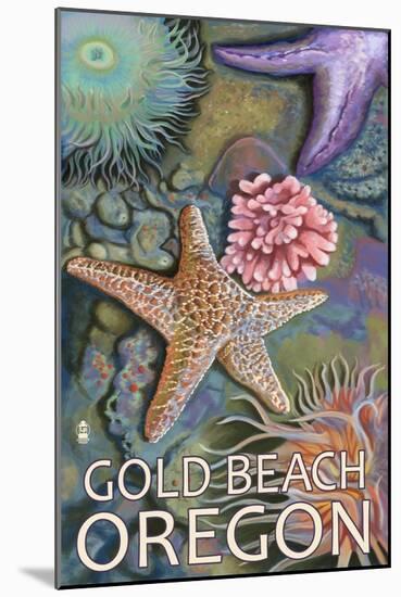 Gold Beach, Oregon Tidepools, c.2009-Lantern Press-Mounted Art Print