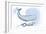 Gold Beach, Oregon - Whale - Blue - Coastal Icon-Lantern Press-Framed Art Print