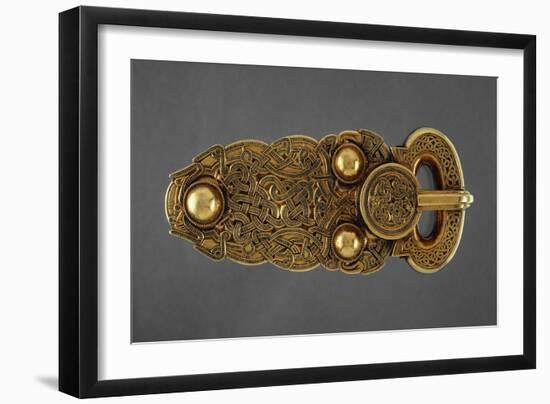 Gold Belt Buckle Fom the Ship-Burial at Sutton Hoo, Suffolk, Early 7th Century-null-Framed Giclee Print