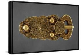 Gold Belt Buckle Fom the Ship-Burial at Sutton Hoo, Suffolk, Early 7th Century-null-Framed Stretched Canvas