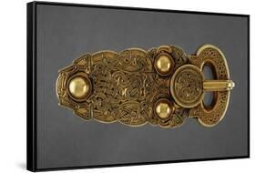 Gold Belt Buckle Fom the Ship-Burial at Sutton Hoo, Suffolk, Early 7th Century-null-Framed Stretched Canvas