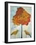 Gold Birds and Maple-Tim Nyberg-Framed Giclee Print