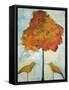 Gold Birds and Maple-Tim Nyberg-Framed Stretched Canvas