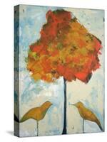 Gold Birds and Maple-Tim Nyberg-Stretched Canvas