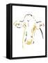 Gold Black Cow-OnRei-Framed Stretched Canvas