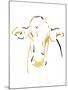 Gold Black Cow-OnRei-Mounted Art Print