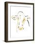 Gold Black Cow-OnRei-Framed Art Print