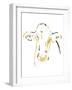 Gold Black Cow-OnRei-Framed Art Print