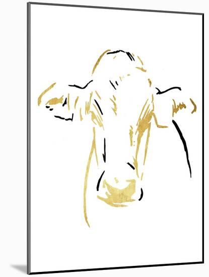 Gold Black Cow-OnRei-Mounted Art Print