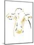 Gold Black Cow-OnRei-Mounted Art Print