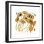 Gold Black Line Poppies II-Shirley Novak-Framed Art Print