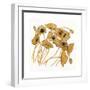 Gold Black Line Poppies II-Shirley Novak-Framed Art Print