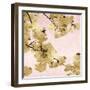 Gold Blossoms on Pink III-Kate Bennett-Framed Art Print