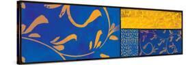 Gold Blue Canvas-Lillian Pasenar-Stretched Canvas