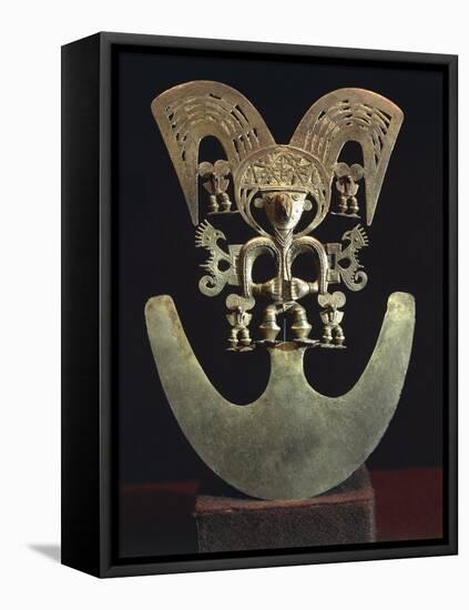 Gold Breast Plat, Colombia, Quimbaya Civilization-null-Framed Stretched Canvas