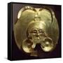 Gold Breastplate with a Central Mask with Gold Nose Rings-null-Framed Stretched Canvas