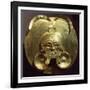 Gold Breastplate with a Central Mask with Gold Nose Rings-null-Framed Giclee Print