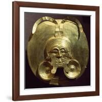 Gold Breastplate with a Central Mask with Gold Nose Rings-null-Framed Giclee Print