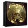 Gold Breastplate with a Central Mask with Gold Nose Rings-null-Framed Stretched Canvas