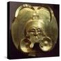 Gold Breastplate with a Central Mask with Gold Nose Rings-null-Stretched Canvas