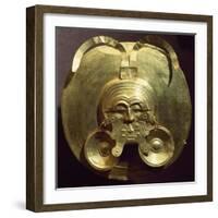 Gold Breastplate with a Central Mask with Gold Nose Rings-null-Framed Giclee Print