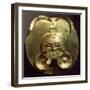 Gold Breastplate with a Central Mask with Gold Nose Rings-null-Framed Giclee Print