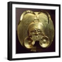 Gold Breastplate with a Central Mask with Gold Nose Rings-null-Framed Giclee Print