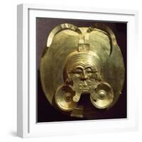 Gold Breastplate with a Central Mask with Gold Nose Rings-null-Framed Giclee Print