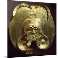 Gold Breastplate with a Central Mask with Gold Nose Rings-null-Mounted Giclee Print