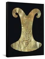 Gold Breastplate with the Imprint of a Reptile with the Head of a Cat-null-Framed Stretched Canvas