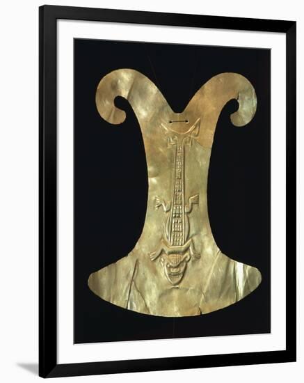 Gold Breastplate with the Imprint of a Reptile with the Head of a Cat-null-Framed Giclee Print